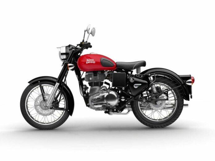 Royal-Enfield-Classic-350-left-Redditch-Red