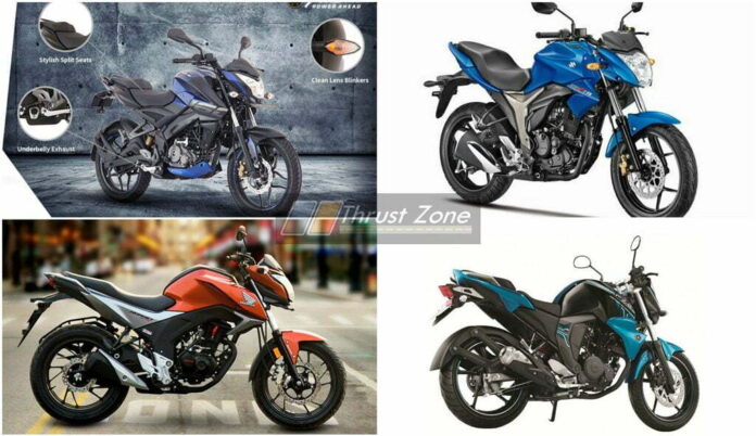 Bajaj Pulsar NS 160 Vs Rivals - Hornet 160 Vs Gixxer 155 Vs FZFi - Spec Comparison