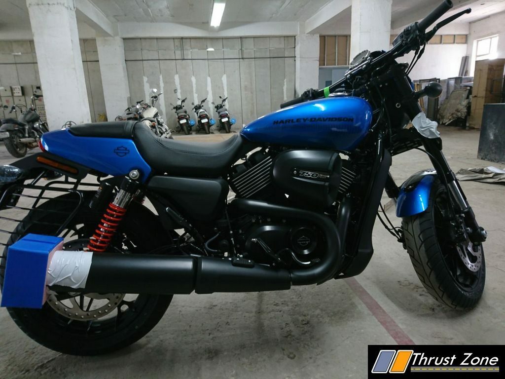 Street Rod 750 White Blue Color 2017 Model India Harley Davidson 3 Thrust Zone