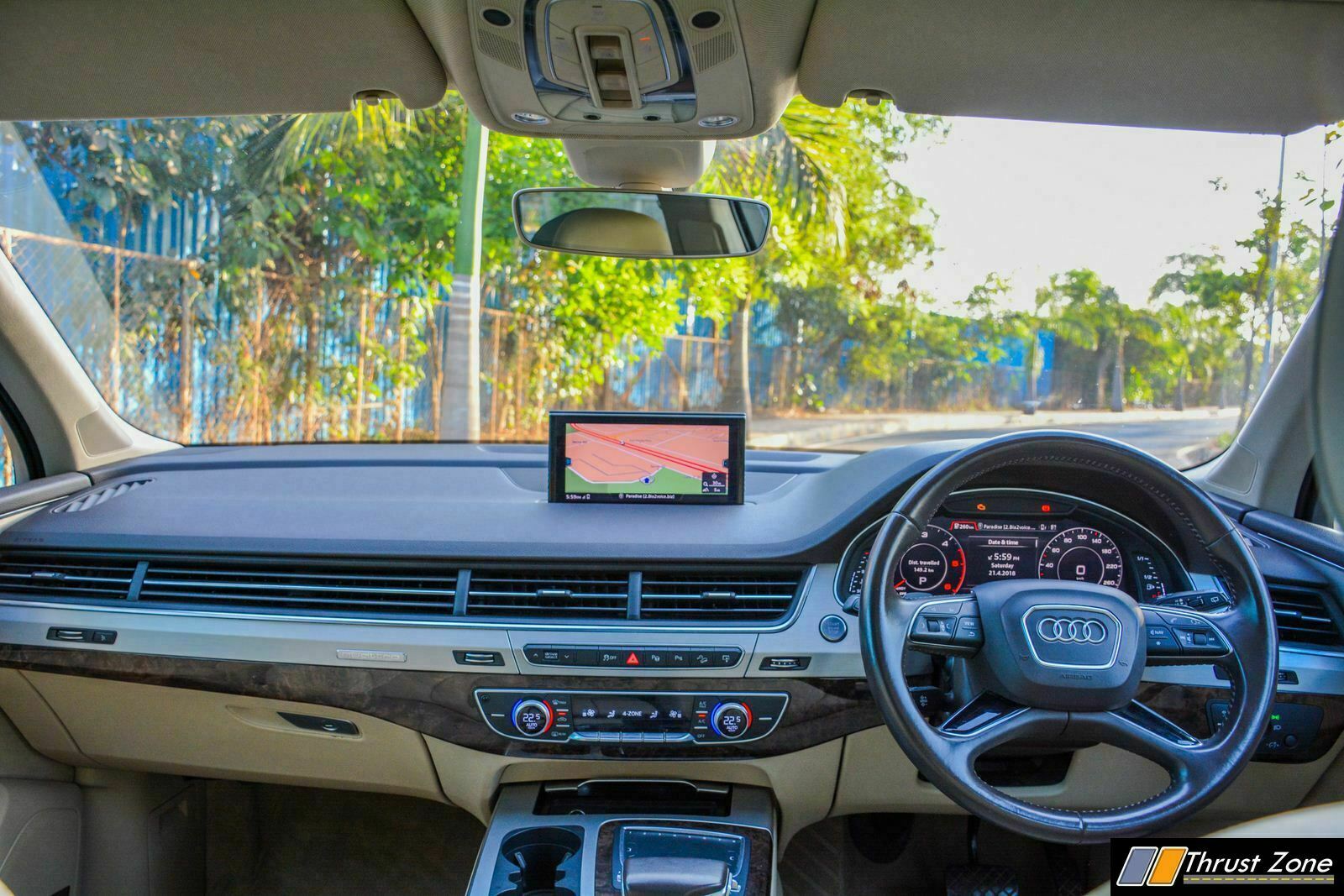 2018 Audi Q7 India Review Interior Thrust Zone