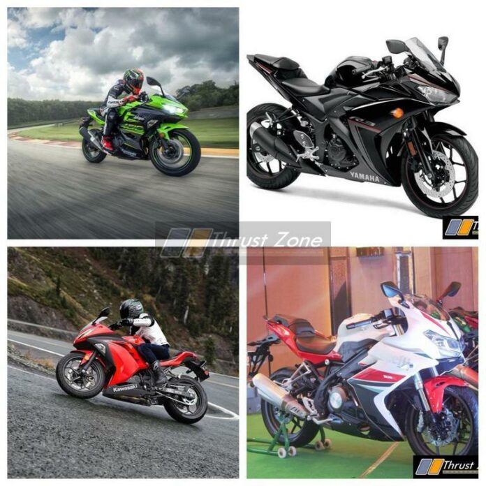 Kawasaki Ninja 400 Vs Yamaha R3 Vs Benelli 302R vs Ninja 300 (2)