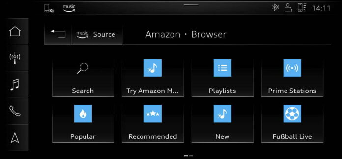 Audi connect now with Amazon Music and soccer World Cup ticker