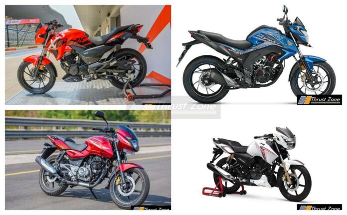 Hero Xtreme 200R Vs TVS Apache 180 VS Bajaj Pulsar 180 Vs Honda Hornet 160R - Specification Comparison