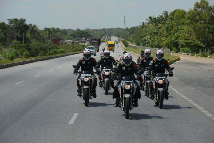 TVS And Corps Military Police Motorcycle Expedition Ride Together! (1)