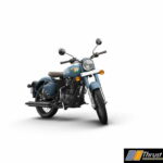 Royal Enfield Signals Airborne Blue Front Shot