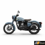 Royal Enfield Signals Airborne Blue Left Side Shot