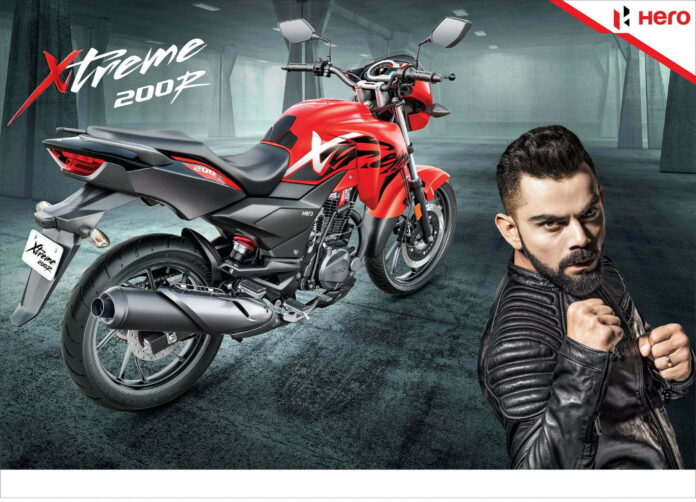 Virat Kohli, Brand Ambassador of Hero MotoCorp Ltd. with the Xtreme 200R.