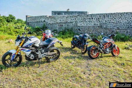 BMW G310R vs Duke 390 vs Dominar 400 vs Apache RR310 Review-11