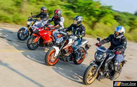 BMW G310R vs Duke 390 vs Dominar 400 vs Apache RR310 Review-19