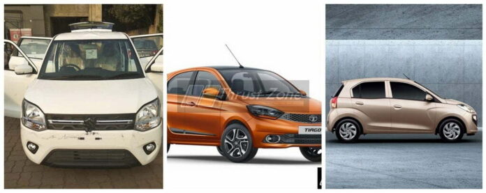 2019 WagonR Vs 2019 Santro Vs 2019 Tata Tiago - Specification Comparison