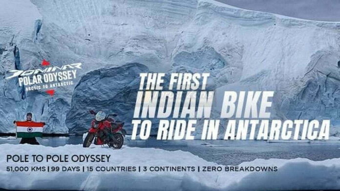 Bajaj Dominar 400 Goes From Arctic To Antarctica