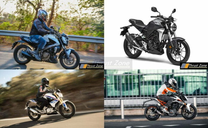 Honda CB300R Vs BMW G310R Vs Dominar 400 Vs KTM Duke 250 (2)