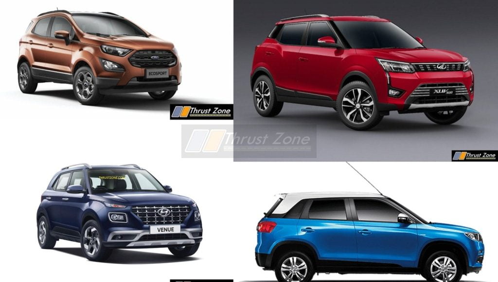 Hyundai Venue Vs XUV300 Vs Brezza Vs Nexon Vs EcoSport (2)