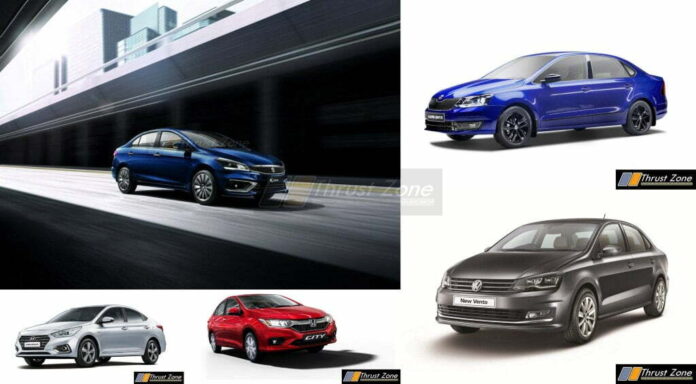 Maruti Suzuki 1.5 Diesel Ciaz vs Hyundai Verna vs Honda City Vs Volkswagen Vento Vs Skoda Rapid