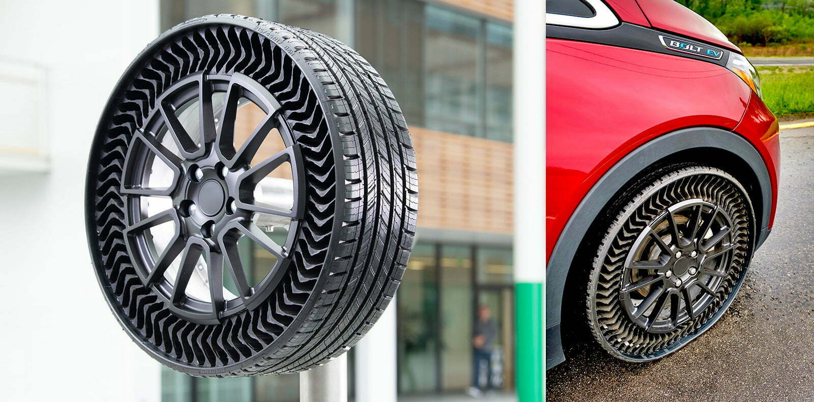 Автомобильные шины для легковых автомобилей. Безвоздушные шины Michelin. Мишлен шины Uptis. Безвоздушная резина Мишлен. Безвоздушные колёса Мишлен.