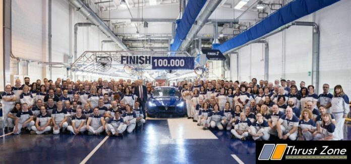 Maserati The 100,000th Ghibli is produced at the Avv. Giovanni Agnelli Plant at Grugliasco