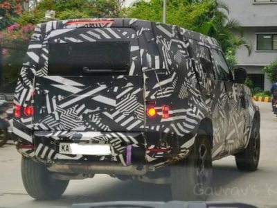 Next Generation Land Rover Defender spied testing in India (2)