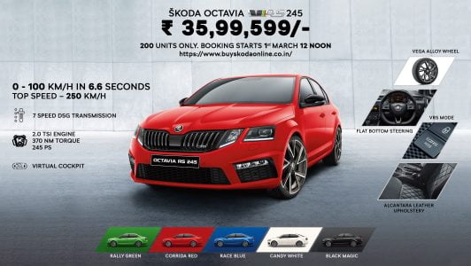 2020 Skoda Octavia RS 245 India