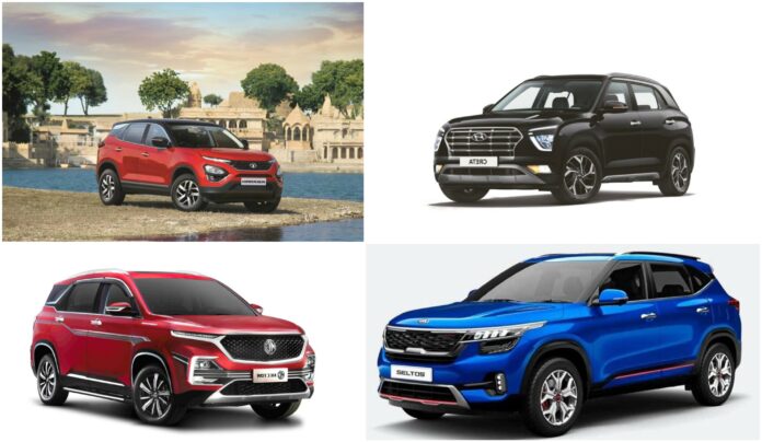 Kia Seltos Vs Tata Harrier vs Hyundai Creta vs MG Hector - Specification Comparison