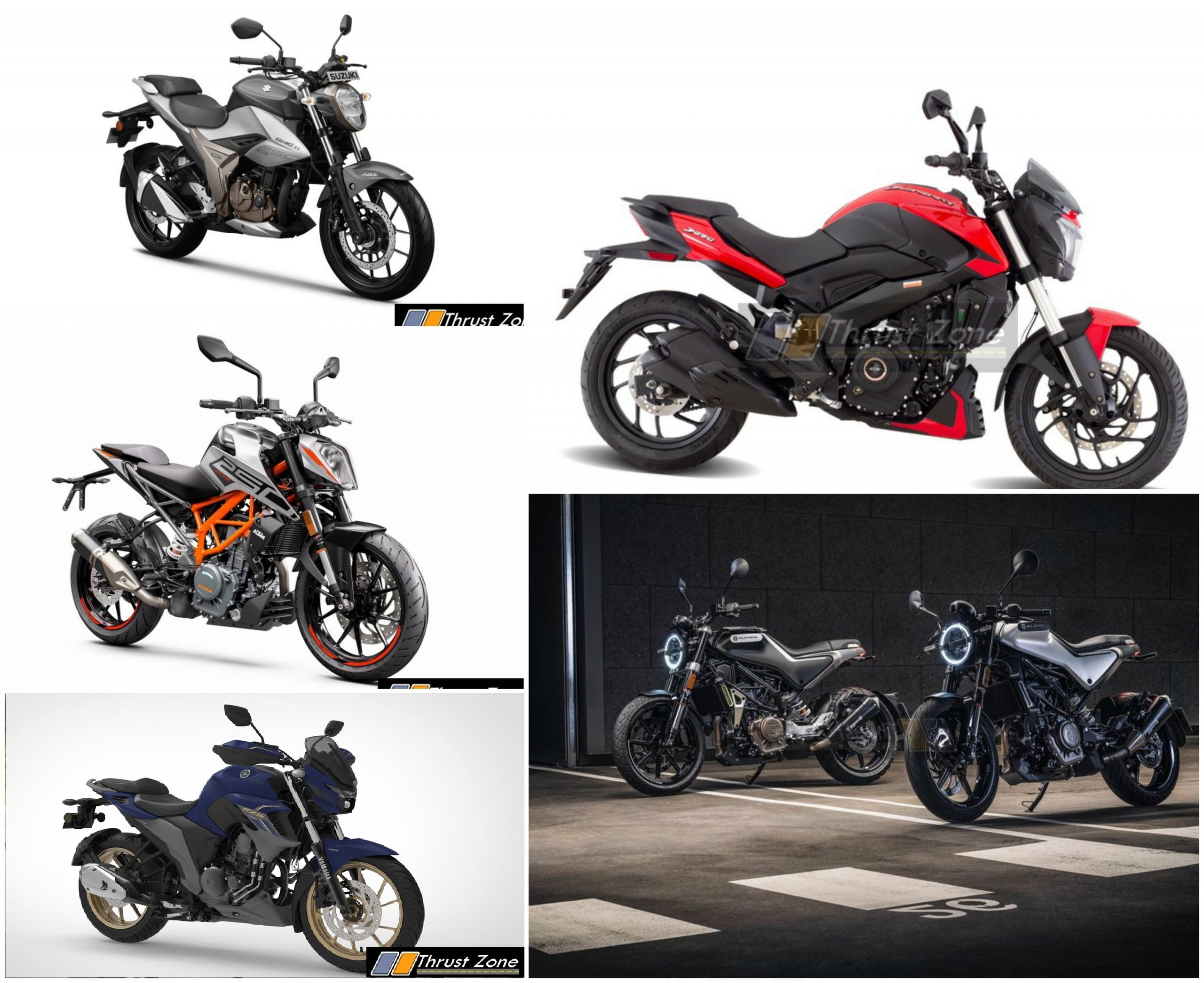 Bajaj Dominar 250 Vs FZ25 Vs Gixxer 250 Vs Duke 250 Vs Vitpilen 250