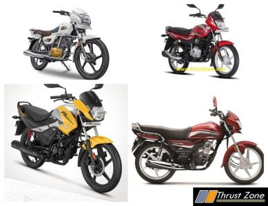 Bajaj Platina vs Honda CD100 Dream vs TVS Raedon vs Hero Passion Pro comparison