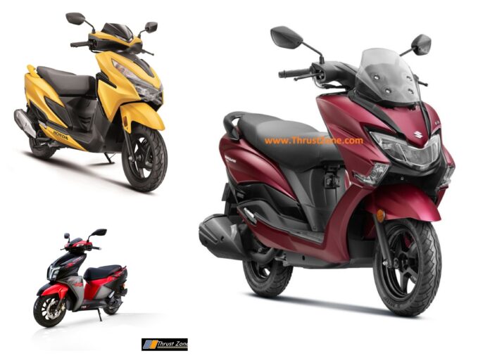 BS6 125cc Scooter Comparison! Grazia Vs Ntorq vs Suzuki Burgman (2)