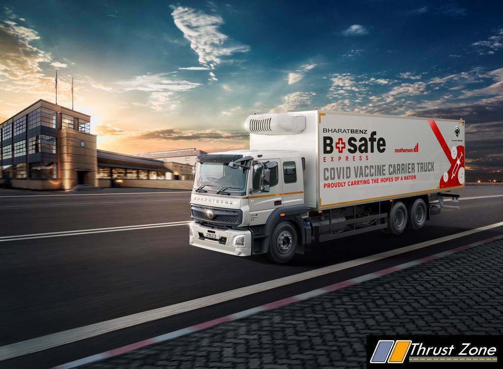 2021 Bharat Benz Launches BSafe Express Covid Reefer_2823R