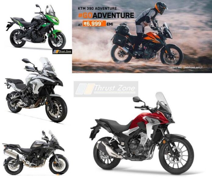 Honda CB500X Vs KTM ADV 390 vs Benelli TRK 502 vs Kawasaki Versys 650-comparison