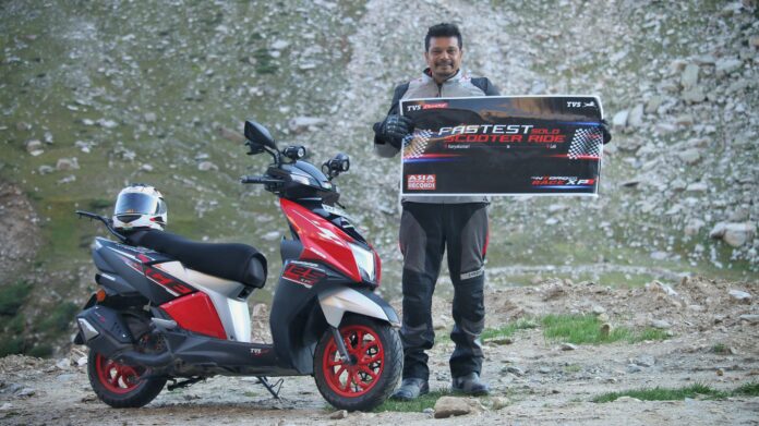 TVS NTORQ 125 Race XP Used To Leh To KanyaKumari - Enters Multiple Record Books