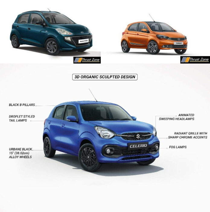 Maruti Celerio Vs Rivals - Santro, Tiago, Datsun Go And WagonR