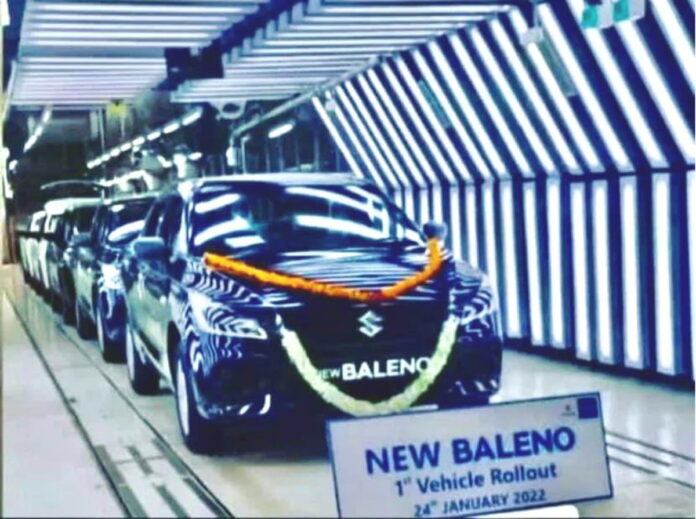 2022 Maruti Baleno Spied On Factory Line - Launch Likely In February