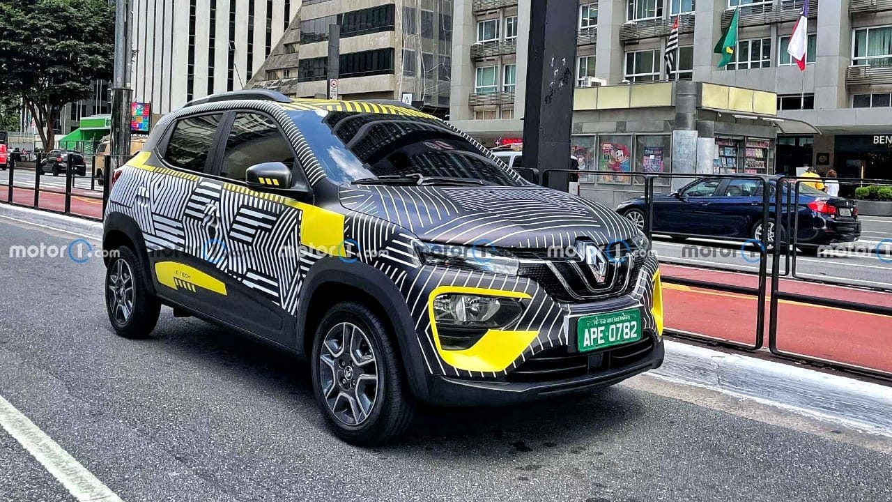 Renault Kwid E-Tech Spied Testing In Brazil