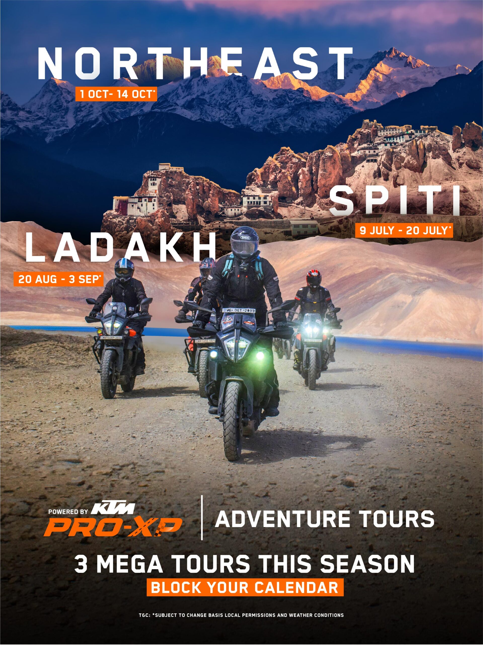 KTM Pro-XP Program Begins With Tours To Spiti, Ladakh and North East!