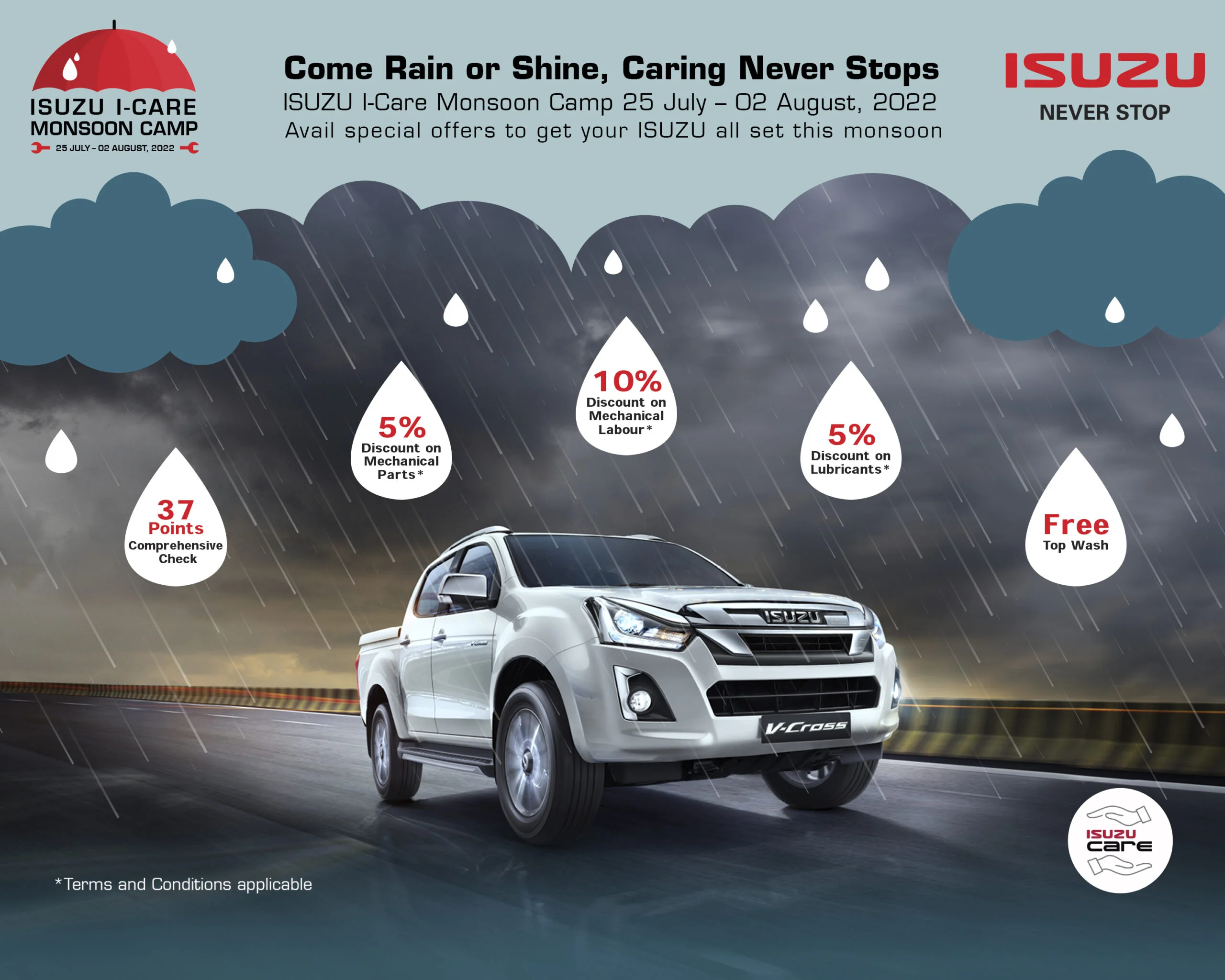 2022 Isuzu Monsoon Camp Begins In All Its Facilities With Discounts