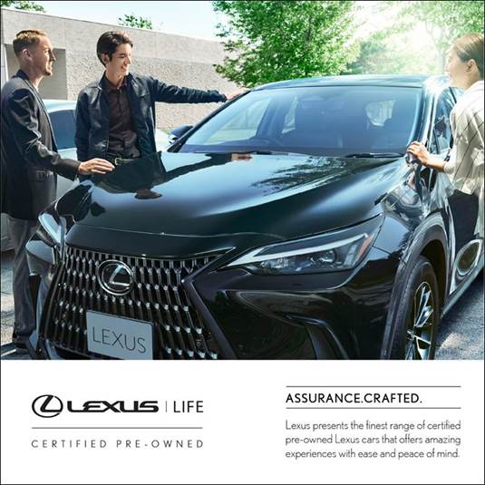 Upto 3 complimentary services can be availed by the guests buying the Lexus certified pre-owned cars
