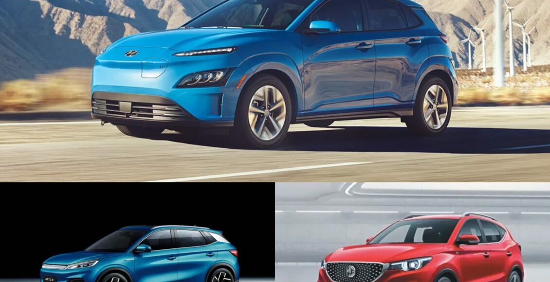 BYD Atto 3 vs MG ZS EV vs Hyundai Kona EV - Specification Comparison