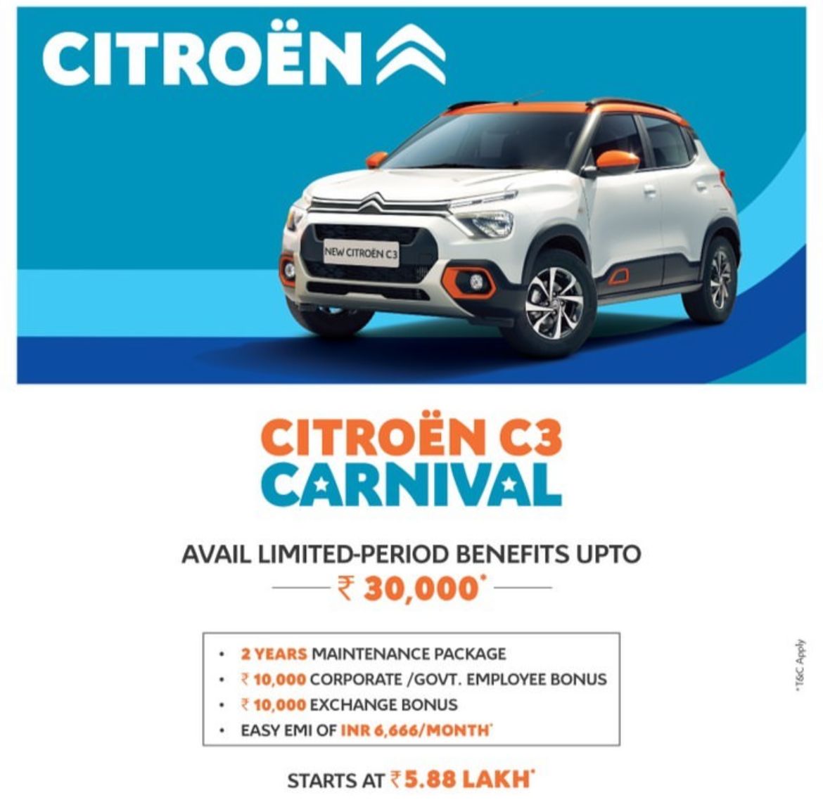 Citroen Organizes C3 Carnival Offer At Dealerships Nationwide