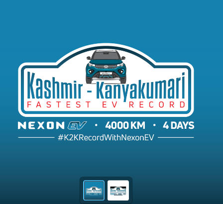 Fastest Kashmir to Kanyakumari Drive Done By Tata Nexon EV MAX