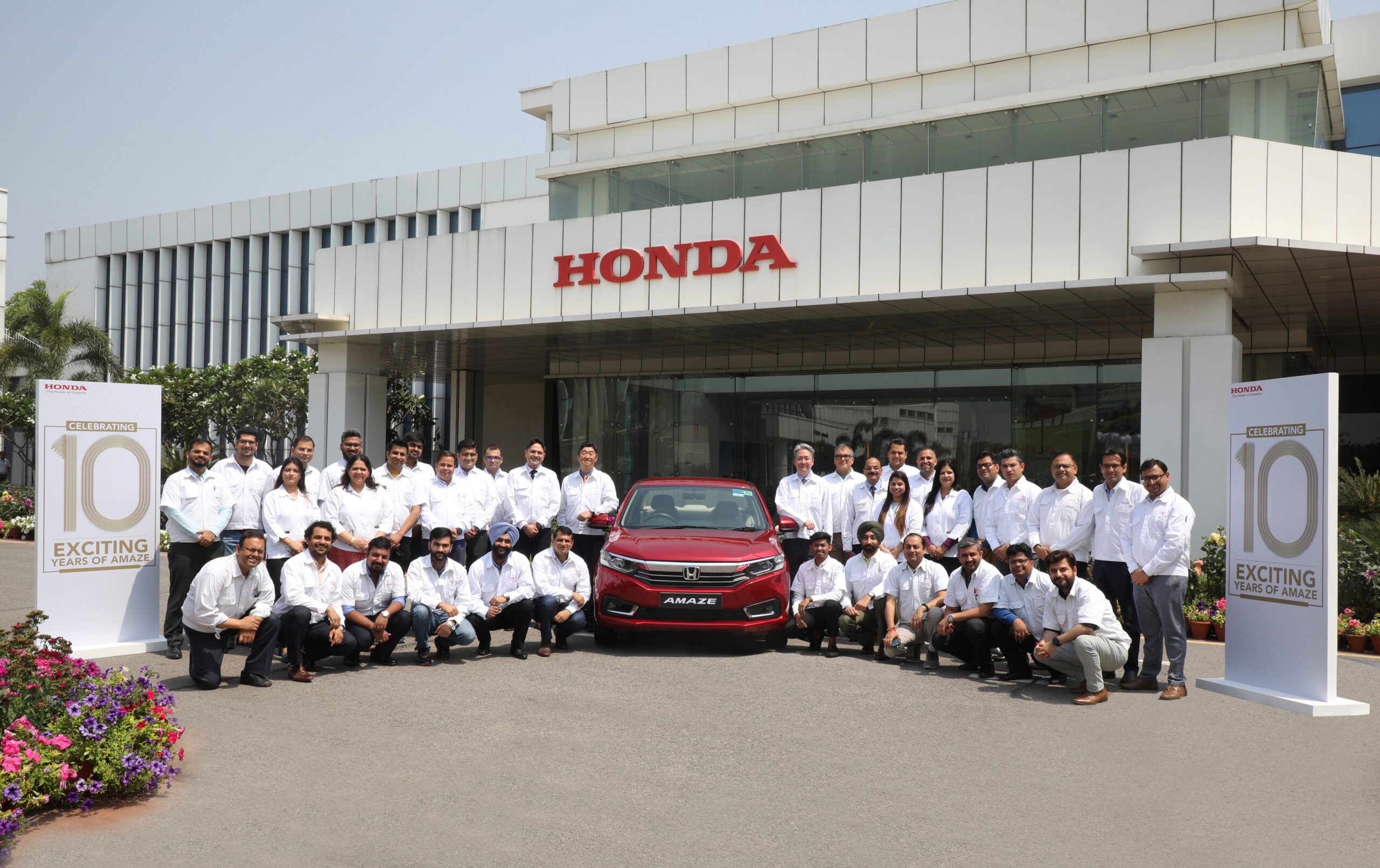 Honda Cars India Management and Associates commemorate a decade of Honda Amaze success with a celebration