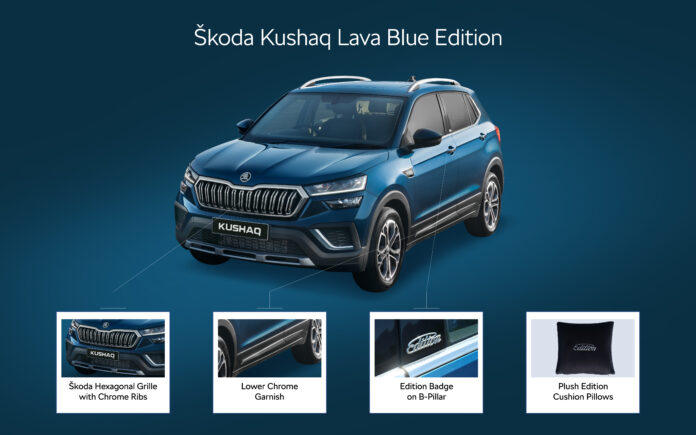 Skoda India Launches Slavia and Kushaq Anniversary Edition With Lava Blue Color (2)