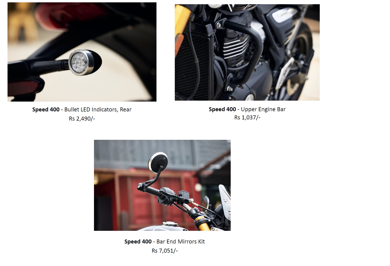 All New Triumph Speed 400 Accessories Are Also Tempting!
