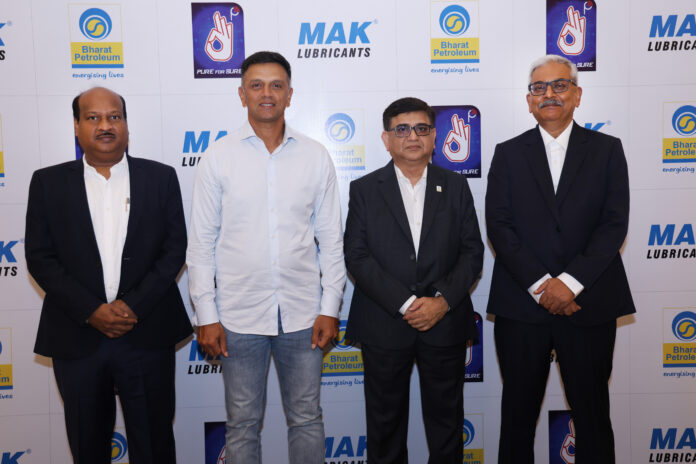 Rahul Dravid will endorse BPCL's iconic Pure for Sure initiative and range of MAK lubricants.