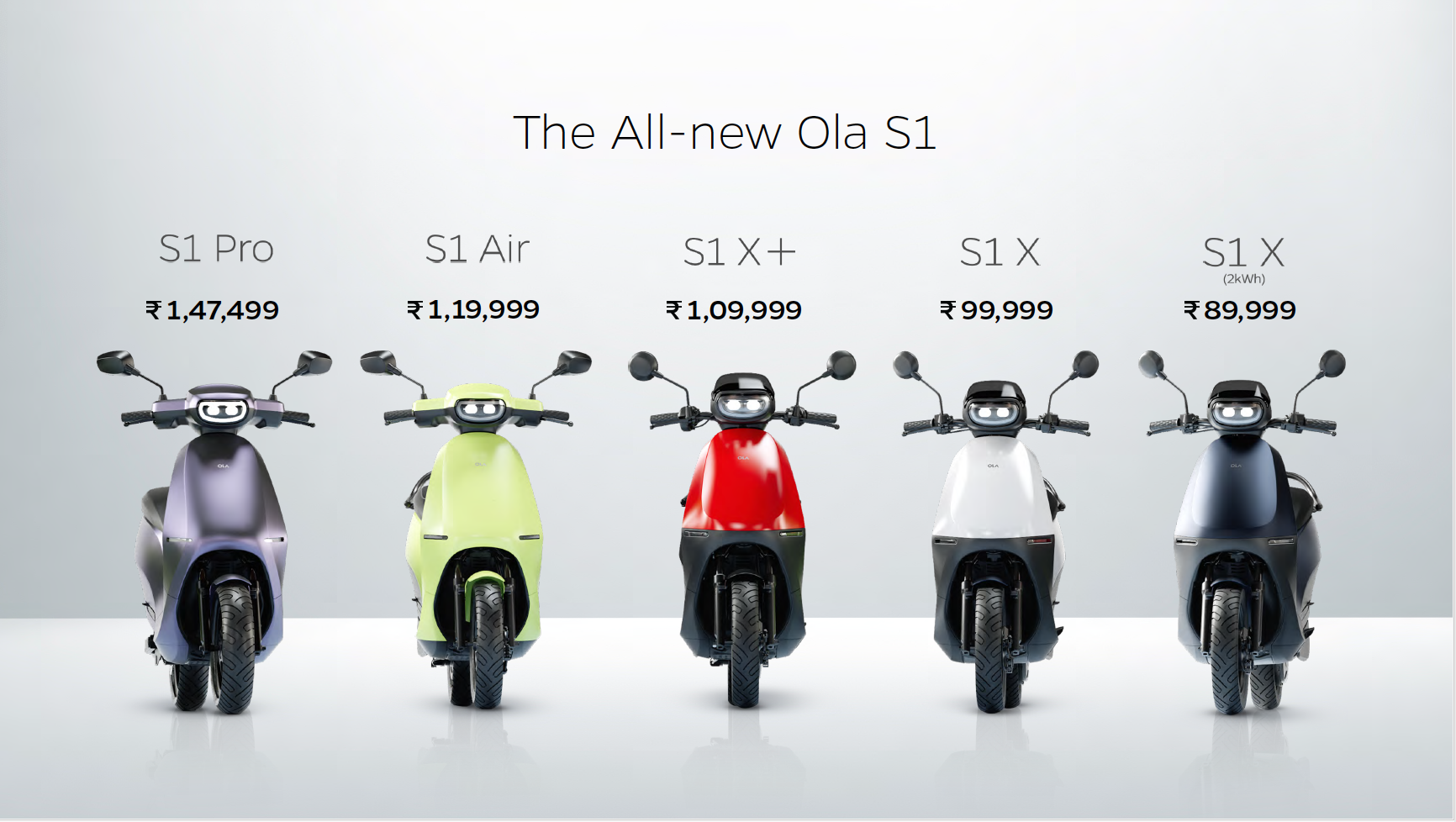Ola Electric has recently expanded its scooter portfolio to five scooters.