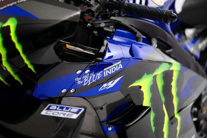 India Yamaha Motor Sponsors Moto GP Team With Sticker On Race Bike!