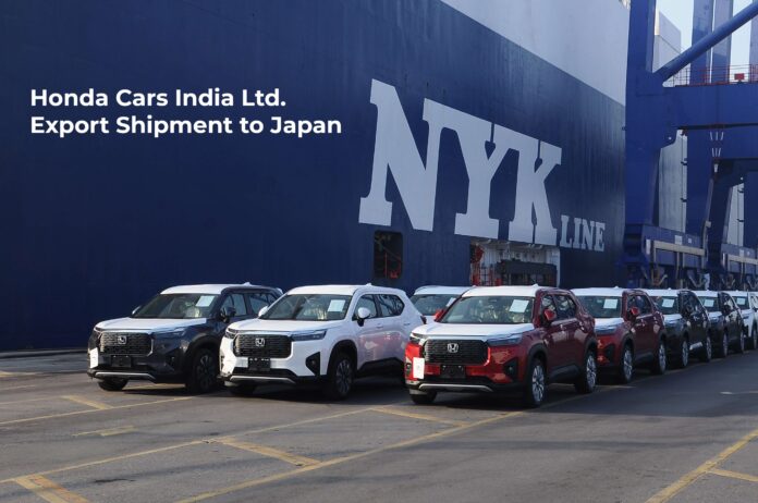 Honda Cars India Ltd. export shipment to Japan