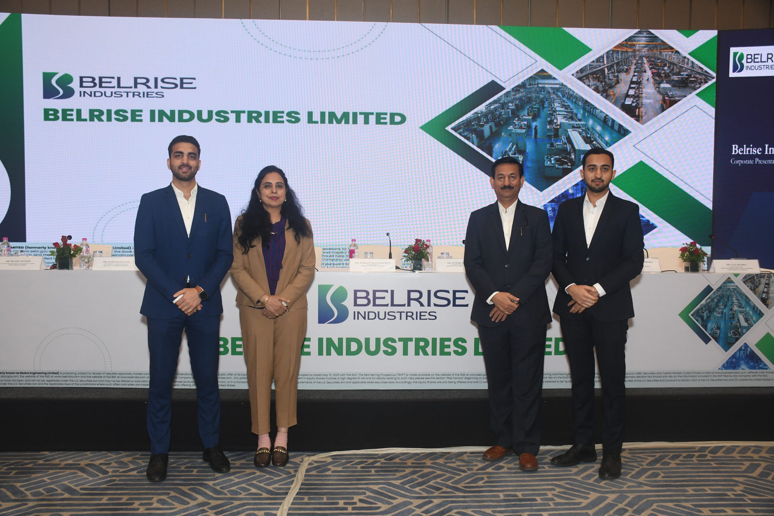 Sumedh Badve, General Manager (Head - Strategy), Supriya Badve, Director, Shrikant Badve, Managing Director, and Swastid Badve, Chief of Staff - MD Office, Belrise Industries Ltd