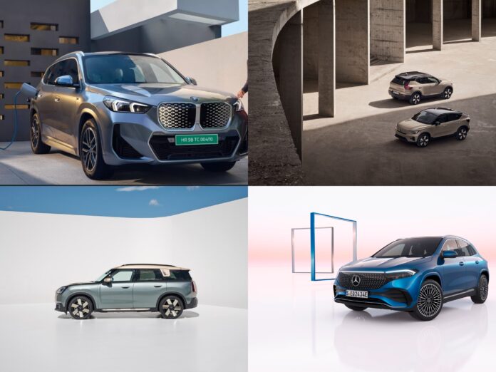 BMW iX1 LWB Vs Mini Countryman EV Vs Mercedes EQA Vs Volvo EX40