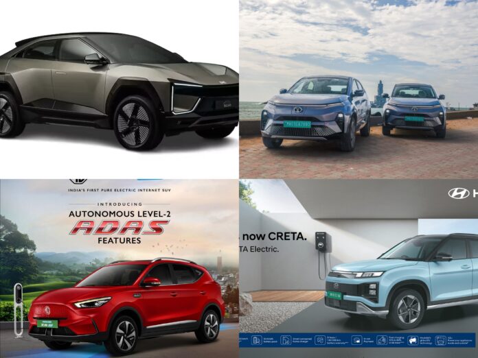 Tata Curvv EV vs Creta Electric Vs MG ZS EV Vs Mahindra BE 6 - Spec Comparison (1)