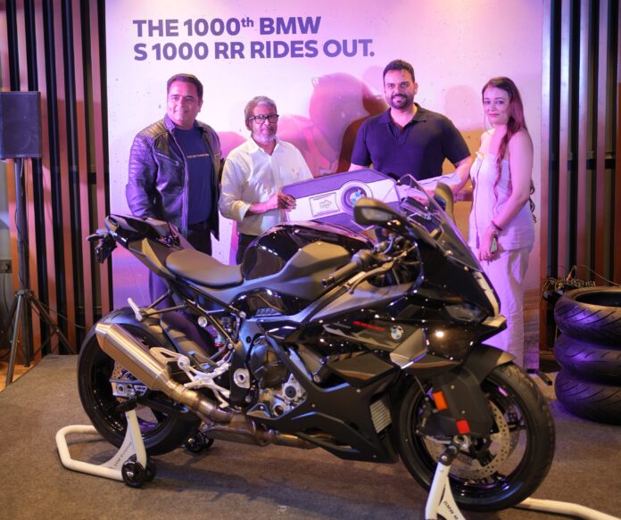 BMW Motorrad celebrates Thousand Units of BMW S 1000 RR in India.