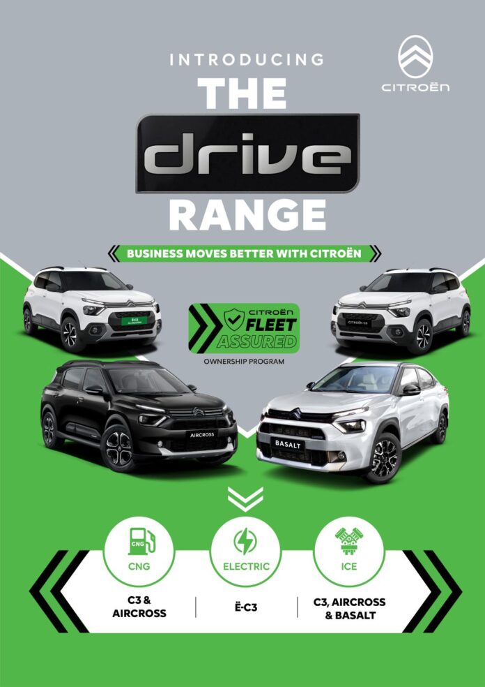 CITROËN INDIA LAUNCHES ‘DRIVE’ RANGE FOR MOBILITY & COMMERCIAL SERVICES